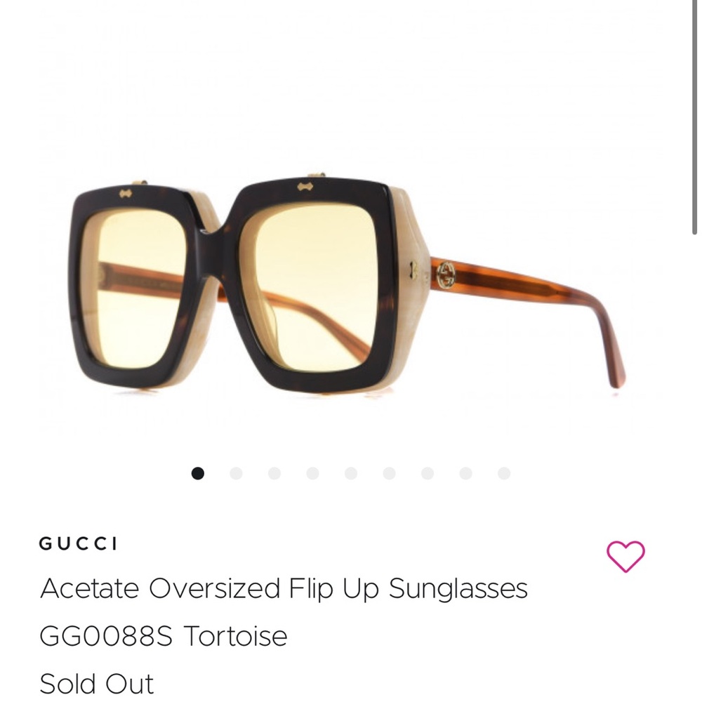 Gucci Brown and Gold Oversized Sunglasses